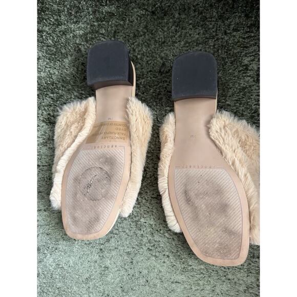 3 for $9 Sancturary Furry Leather Slip On Mules 7 EUC Rascal - Picture 7 of 9